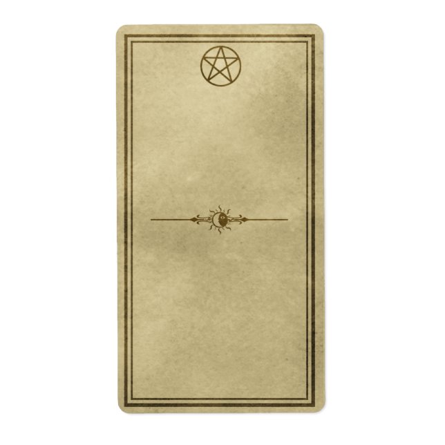 Étiquettes du pot céleste d'apothecaire de Pentacl (Devant)