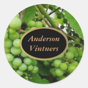 Étiquettes du vin de raisins