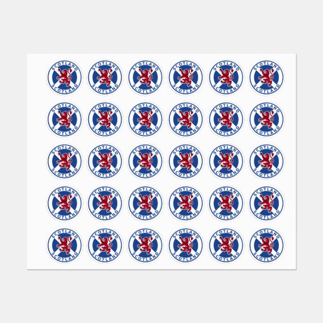 Étiquettes Écosse (Feuille)