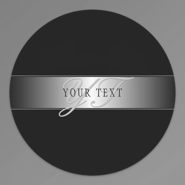 Étiquettes Élégant écriture de script de monogramme modifiabl (Créateur téléchargé)