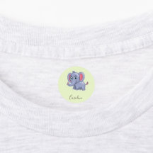 Éléphant gris mignon vert