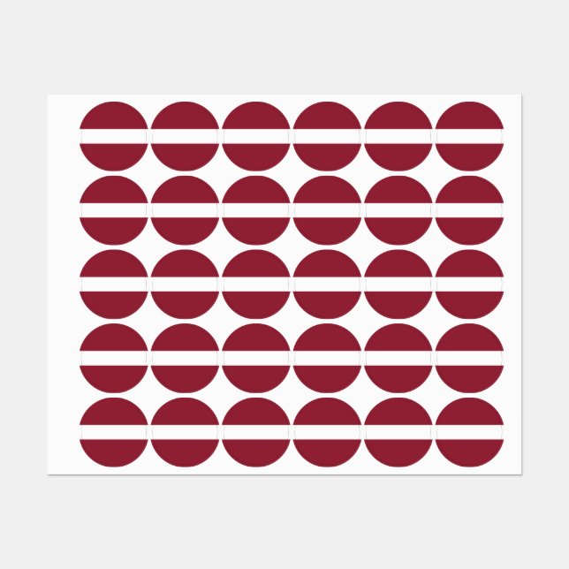Étiquettes Emblème du drapeau de Lettonie (Feuille)