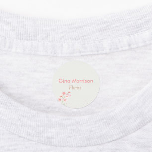 Étiquettes Employé rose floral gris