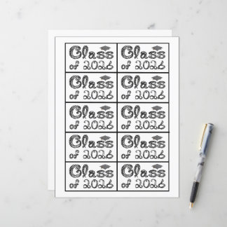 Étiquettes en papier avec légendes pour la remise 