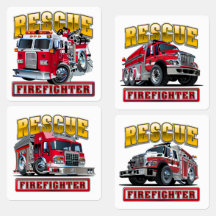 Camions à feu de dessin