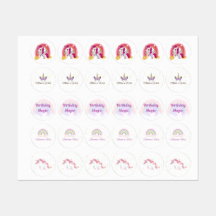 Étiquettes Ensemble d'autocollants Licorne
