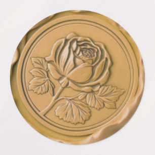Étiquettes Enveloppe de sceau de cire fausse Fleur de rose do