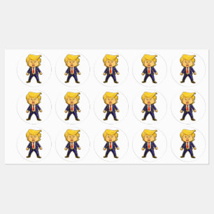 Étiquettes Épinglette de revers Trump heureux Chibi Dessin an