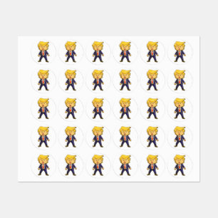 Étiquettes Épinglette de revers Trump heureux Chibi Dessin an