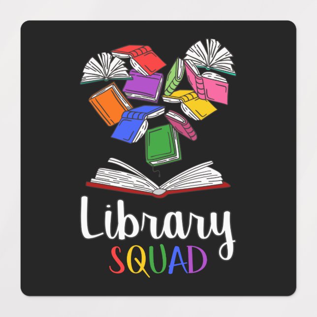Étiquettes Équipe de bibliothèque I (Design 1)