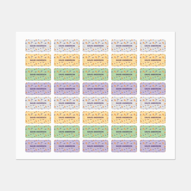 Étiquettes Espace de motif ufo couleur pâle (Feuille)