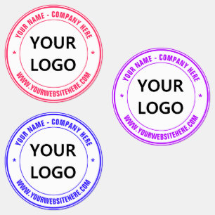 Étiquettes Exemple d'étiquettes avec logo et texte de votre e