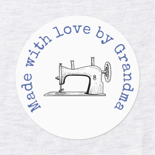 Étiquettes Fabriqué avec amour par grand-mère (Design 1)