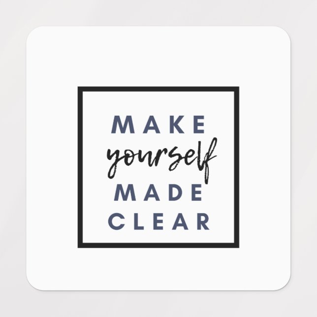 Étiquettes faire clairement savoir (Design 1)