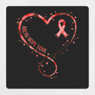 Étiquettes Faith Hope Love Heart Disease Awareness Survivor G