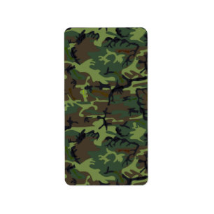 Étiquettes faits sur commande de camouflage