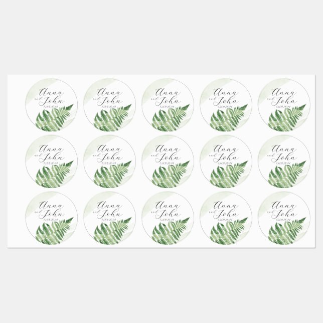 Étiquettes Ferme verte minimaliste (Feuille)