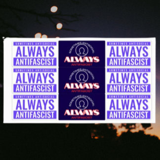 Étiquettes Feuille d'autocollant toujours antifasciste - Bleu