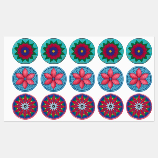Étiquettes Feuillet autocollant de fleurs de Triflor (Feuille)