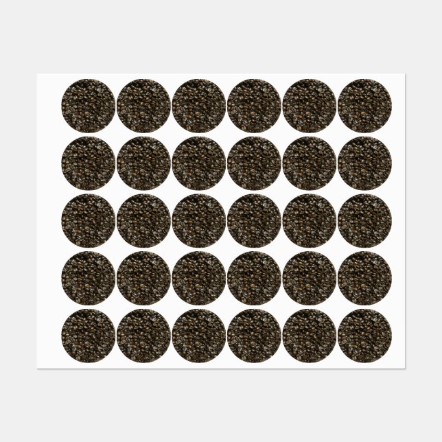 Étiquettes Fèves de café (Feuille)