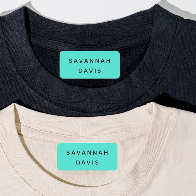 Étiquettes fille de nom turquoise (Créateur téléchargé)