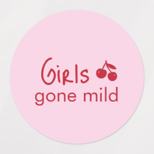 Étiquettes Filles Devenues Douces Rose et Rouge Cerise Enterr