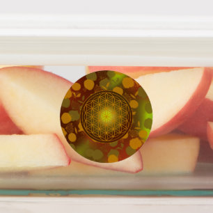 Étiquettes fleur de vie, chakra, zen, géométrique sacrée,