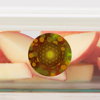 Étiquettes fleur de vie, chakra, zen, géométrique sacrée,