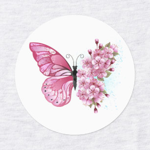 Étiquettes Flower Butterfly
