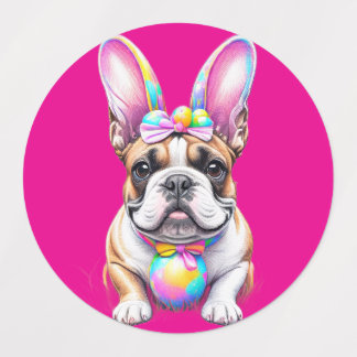 Étiquettes Französische Bulldogge Happy Easter French Bulldog