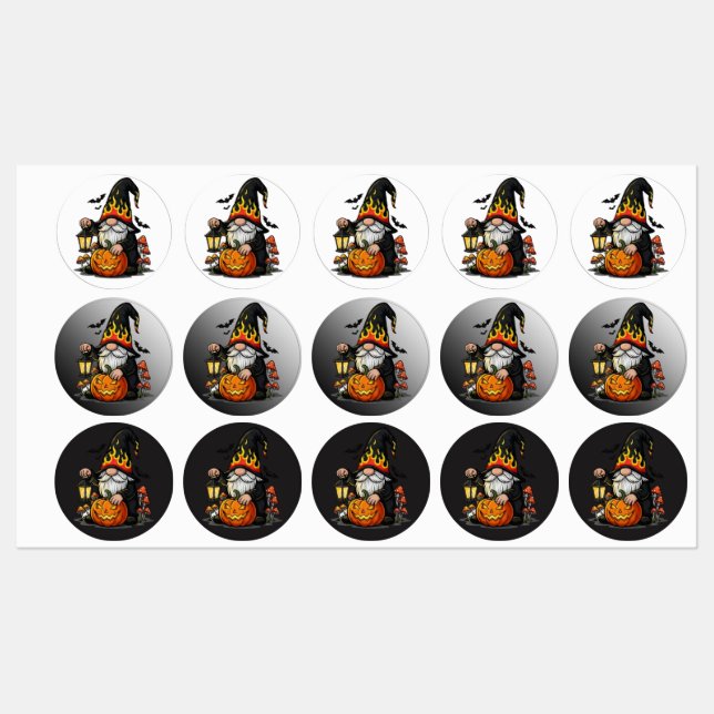 Étiquettes Halloween Gnome Labels (Feuille)