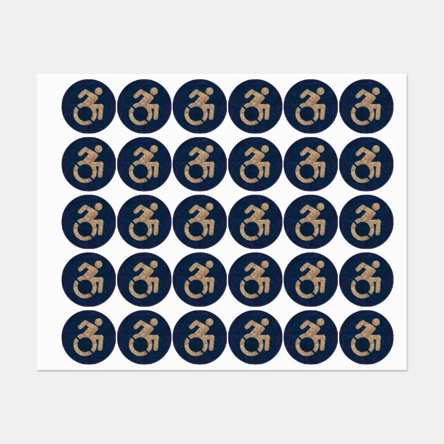 Étiquettes Handicap Texté (Feuille)