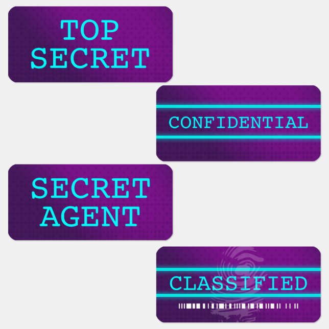 Étiquettes Haut agent secret / agent secret / classifié (Groupe)