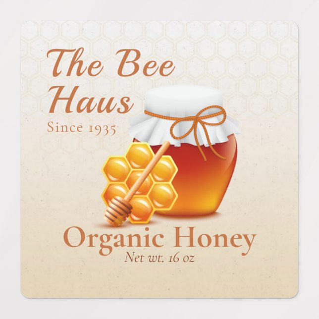 Étiquettes Honey Jar (Design 1)
