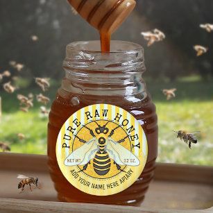 Étiquettes Honey Jar Honeybee Honeycomb Bee Apière Affaires
