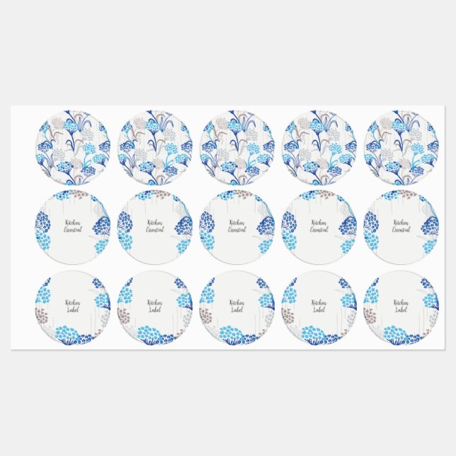 Étiquettes Hydrangée légère et aérée Motif floral (Feuille)