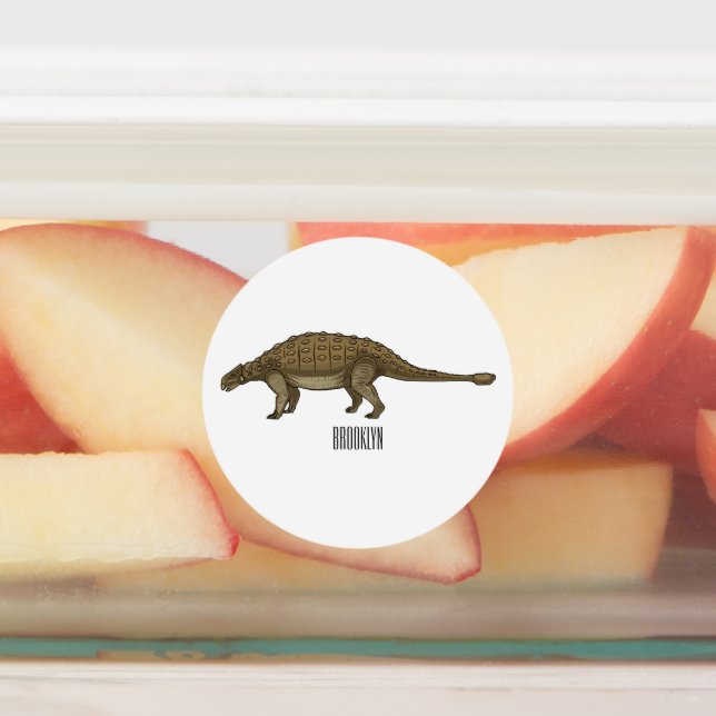 Étiquettes Illustration d'Ankylosaurus (Apposé)