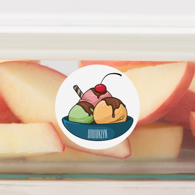 Étiquettes Illustration de crème glacée (Apposé)