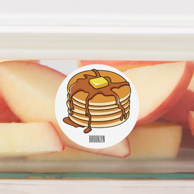 Étiquettes Illustration de dessin animé de Pancake (Apposé)