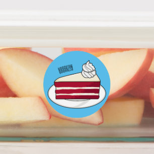 Étiquettes Illustration de gâteau en velours rouge