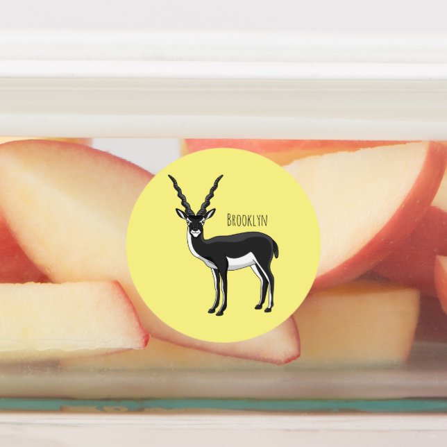 Étiquettes Illustration de l'antilope Blackbuck (Apposé)