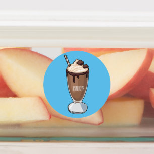 Étiquettes Illustration de milk-shake au chocolat