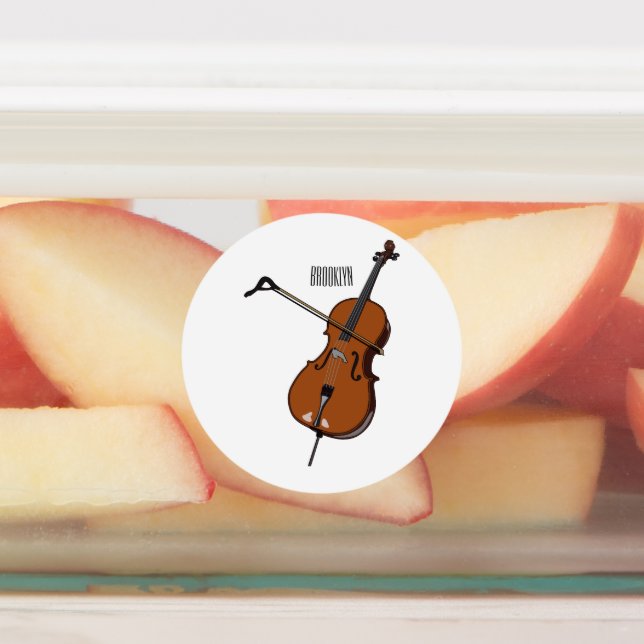 Étiquettes Illustration de violoncelle (Apposé)