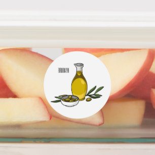 Étiquettes Illustration d'huile d'olive