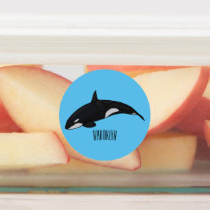 Étiquettes Illustration d'une baleine tueuse