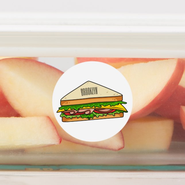 Étiquettes Illustration Sandwich (Apposé)