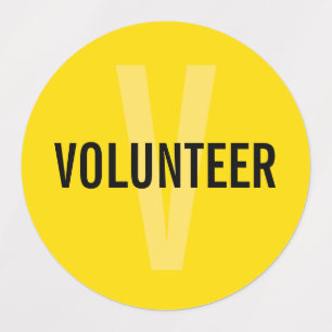 Étiquettes Insigne volontaire jaune
