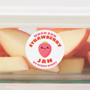 Étiquettes Jam aux fraises Kawaii