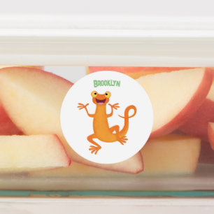 Étiquettes Joli triton orangé joyeux