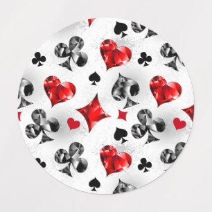 Étiquettes Joueur de poker Joueur de cartes de jouer costumes